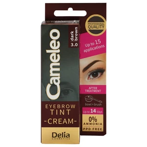 Delia Cosmetics Cameleo krémová profesionální barva na obočí bez amoniaku odstín 3.0 Dark Brown 15 ml