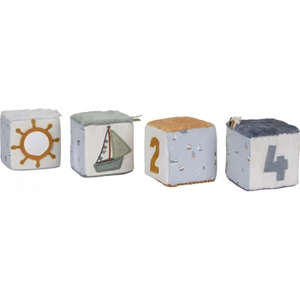 Little Dutch Set of Soft Cubes Sailors Bay plyšové kostky 4 ks