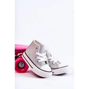 Children's High Sneakers Silver Catrina