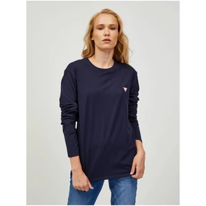Guess Dark Blue Unisex Long Sleeve T-Shirt - Women