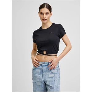 Black Women's Crop Top Tommy Jeans - Women