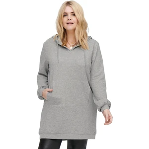 ONLY CARMAKOMA Dámská mikina CARSIV Regular Fit 15247165 Light Grey Melange XL/XXL