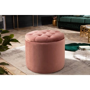 Chesterfield taburet ZETHOS Dekorhome Ružová,Chesterfield taburet ZETHOS Dekorhome Ružová