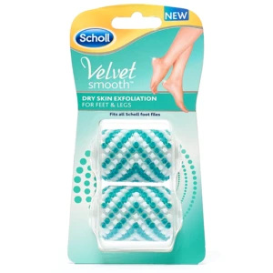 Scholl Velvet Smooth náhradná hlavica do elektrického pilníku na chodidlá s peelingovým efektom 2 ks