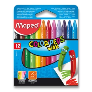 Maped - Voskové pastelky Wax 12 ks [Kreativita, Výtvarné Potřeby]