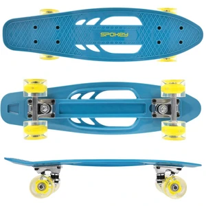 Spokey FISH Pennyboard se svíticími LED kolečky, modrý