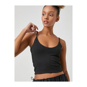 Koton Athlete Athletic Thin Straps U-Neck Ribbed