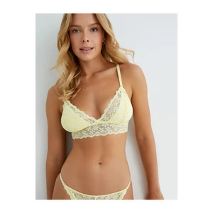 Koton Soft Unpadded, Non-Wireless Bra with Lace