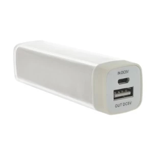 POWER BANK LIPSTICK WHITE 2200 mAh WIHT USB CABLE