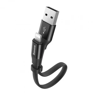 Kábel Baseus Nimble USB/Lightning, 23cm (CALMBJ-B01) čierny Baseus plochý nabíjecí / datový kabel lightning Nimble Series 23cm černá<br />
Plochý kabel vyr