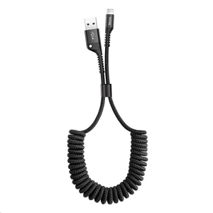 Baseus Fish-eye Spring Data Cable USB/Lightning 1m, čierny