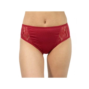 Gina burgundy women&#39;s panties with lace (10120)