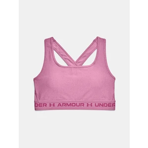 Under Armour Crossback Mid Heather Bra Dámská sportovní podprsenka 1361036-680 Planet Pink S