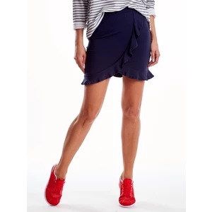 Women´s navy blue skirt with a frill