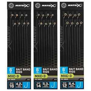 Matrix náväzec mxc-3 6 "bait band rigs - veľkosť háčika 14 nosnosť 2,4 kg