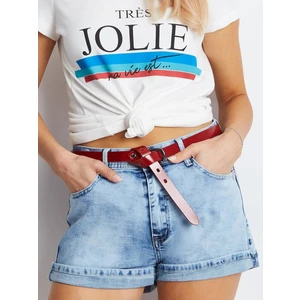 Blue denim shorts