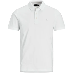 Jack&Jones Pánské polo triko JJEPAULOS Slim Fit 12136668 White L