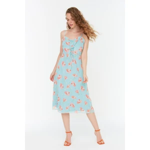 Trendyol Mint Strap Tie Detailed Dress