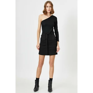 Koton Women's Black Pocket Detailed Skirt