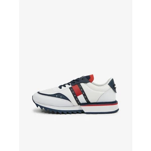 White Mens Leather Sneakers Tommy Jeans - Men