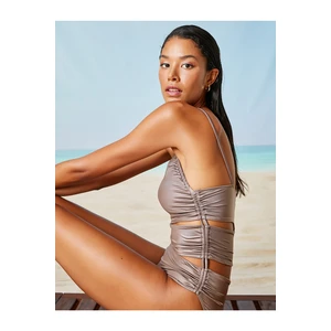 Koton One-Shoulder Swimsuit with Window Detail
