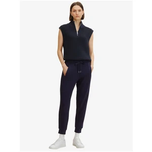 Dark Blue Women's Shortened Pants Tom Tailor - Women