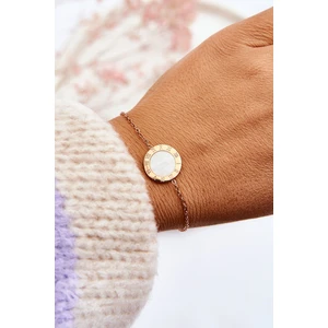 Ladies Bracelet Celebrity White Circle Rose Gold