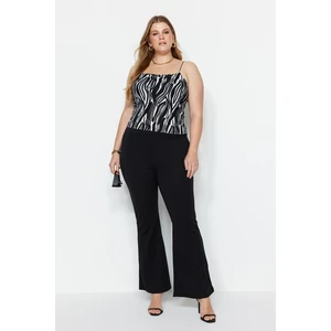 Trendyol Curve Plus Size Pants - Black - Flare