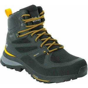 Jack Wolfskin Pantofi trekking de bărbați Force Striker Texapore Mid M Black/Burly Yellow 40