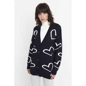 Trendyol Cardigan - Dark blue - Relaxed fit