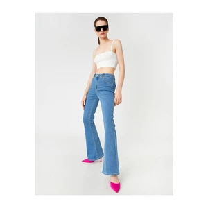 Koton Slim Fit High Waist Spanish Leg Jeans - Victoria Jean