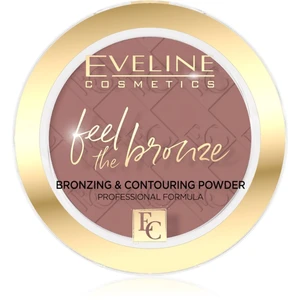 Eveline Cosmetics Feel The Bronze bronzujúci a kontúrovací púder odtieň 02 Chocolate Cake 4 g