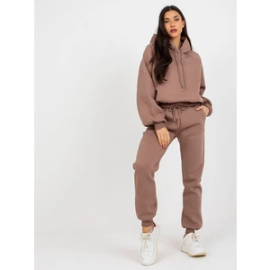 Women's Basic Tracksuit - Brown
