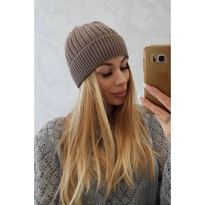 Thin beanie Weronika K249 cappuccino