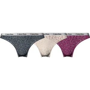 Calvin Klein 3 PACK - dámské kalhotky Brazilian QD3925E-6Q2 M