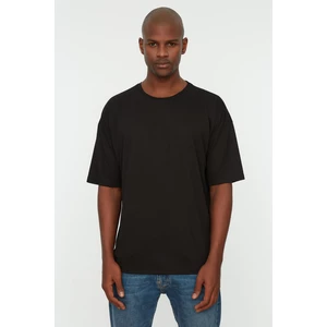 Trendyol Black Men's Basic Crew Neck Oversize Short Sleeve T-Shirt