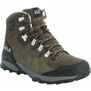 Jack Wolfskin Pantofi trekking de bărbați Refugio Texapore Mid Khaki/Phantom 42,5