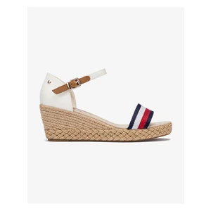 Tommy Hilfiger Shimmery Ribbon Klínová obuv Bílá