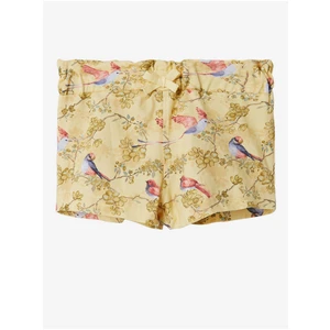 Yellow Girls' Patterned Shorts name it Dora - unisex