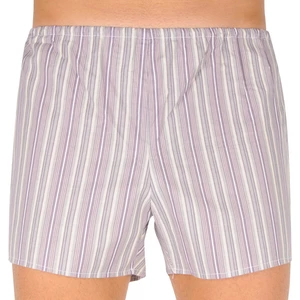 Classic men's shorts Foltín brown with oversized stripes
