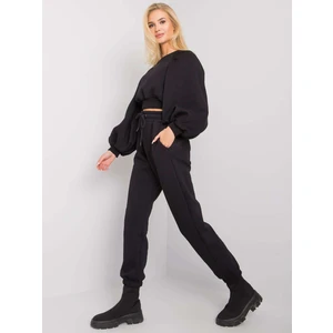 RUE PARIS Black sweatshirt set for women