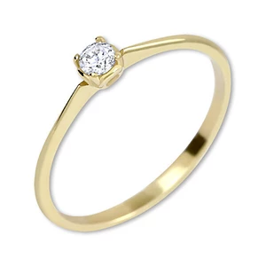 Brilio Zásnubný prsteň zo žltého zlata s kryštálom 226 001 01036 58 mm