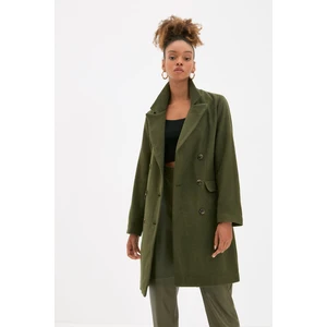 Trendyol Khaki Button Closure Cachet Coat