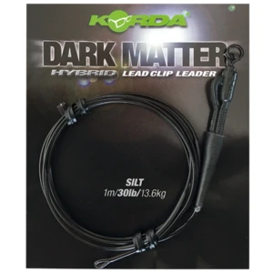 Korda koncová montáž dark matter leader size 8 ring swivel 40 lb 50 cm - gravel