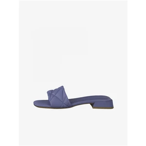 Tamaris Blue Leather Slippers - Women