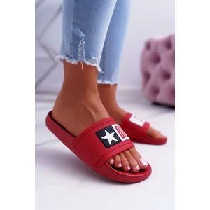 Slajdy damskie Big Star Red DD274A267