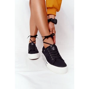 Women's Sneakers On A Platform BIG STAR HH274056 Black