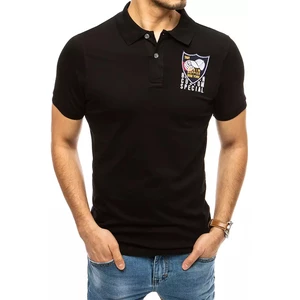 Polo shirt with embroidery black Dstreet PX0389