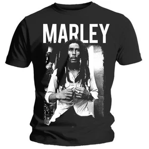 Bob Marley T-Shirt Logo Black-Graphic XL