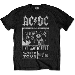 AC/DC Tričko Highway to Hell World Tour 1979/1988 Čierna-Grafika XL